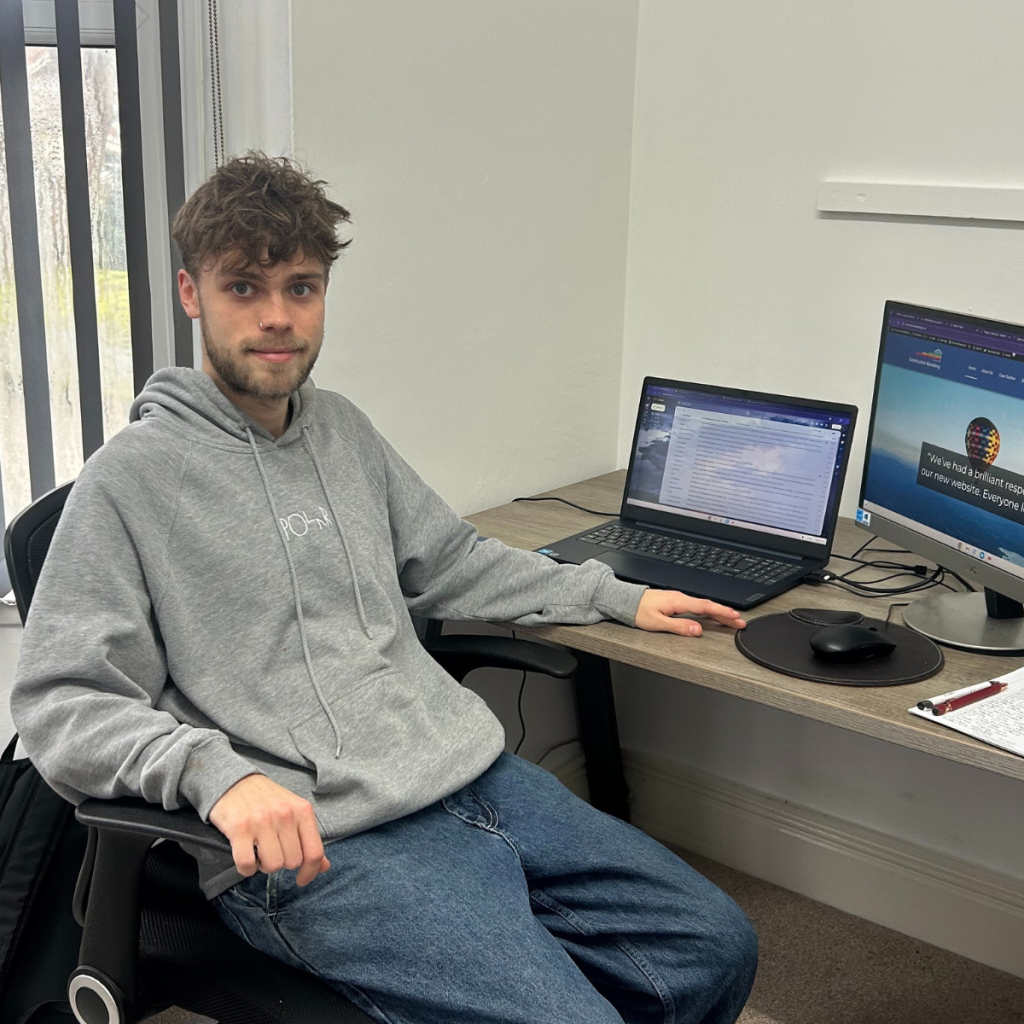Picture of Constructive Marketing employee at his desk